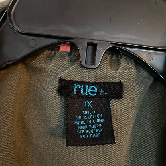 Rue21 Hooded Zip-up Green Anorak Utility Jacket | Size 1X - Picture 3 of 8